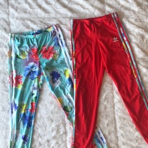Two pairs of Adidas Leggings